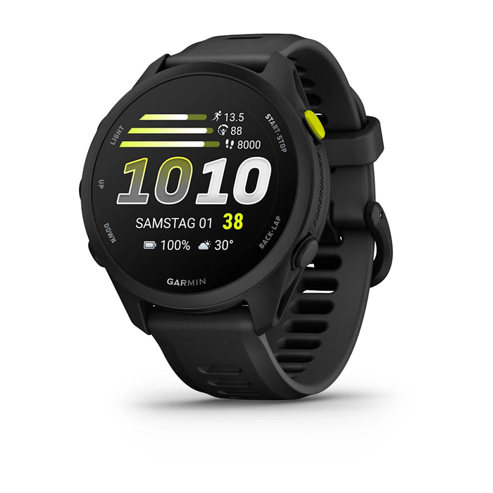 Garmin Forerunner 70 Schwarz, GPS Laufuhr mit AMOLED Display und Schnellwechsel-Armband 20 mm