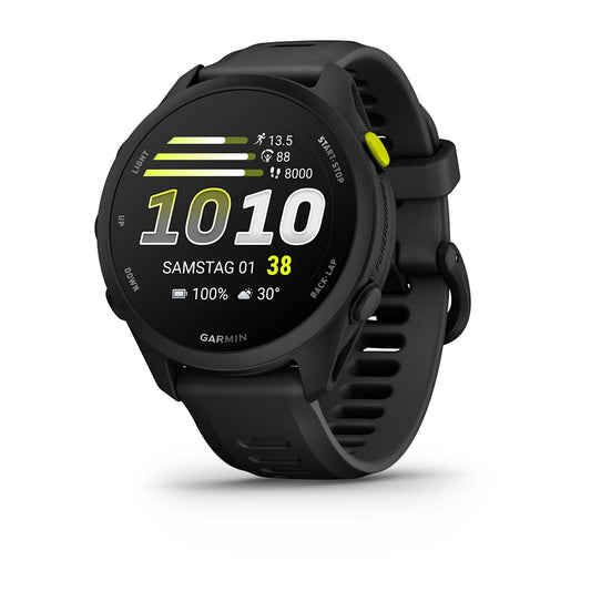 Garmin Forerunner 70 Schwarz, GPS Laufuhr mit AMOLED Display und Schnellwechsel-Armband 20 mm