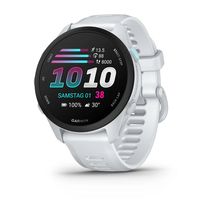Garmin Forerunner 70, Steinweiss mit Schnellwechsel-Armband 20 mm Silikon
