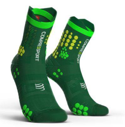 Compressport Laufsocken Racing Socks V3.0 Trail – grün / 45-47