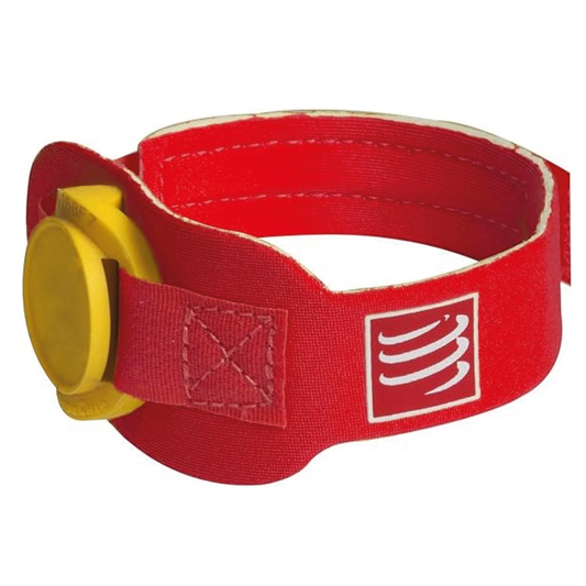 Compressport Fußband Timing Chipband – rot / ONE SIZE