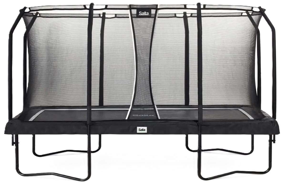 Salta Trampolin Premium Black Edition - 396x244cm - Rechteckig Schwarz - machsport – Bild 