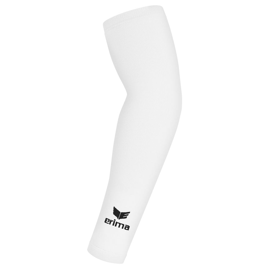 Erima Armsleeve in Schwarz, elastisches Sportarmband für Schutz und Unterstützung beim Training, Nahaufnahme der Armsleeve.