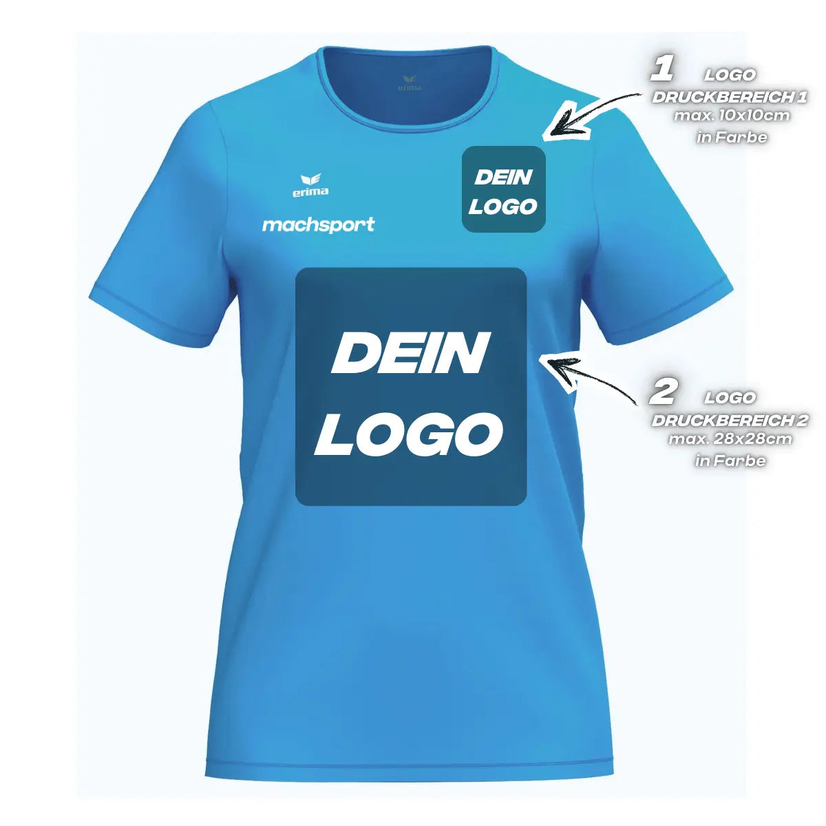 Erima Damenlaufshirt Intro Funktionsteamshirt, curacao - machsport – Bild 