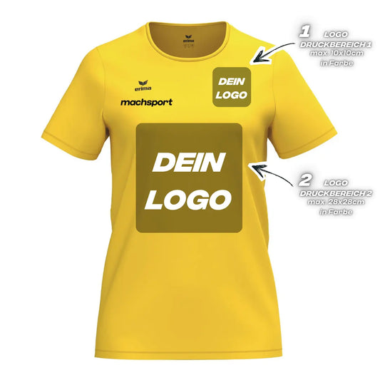 Erima Damenlaufshirt Intro Funktionsteamshirt, gelb – 34