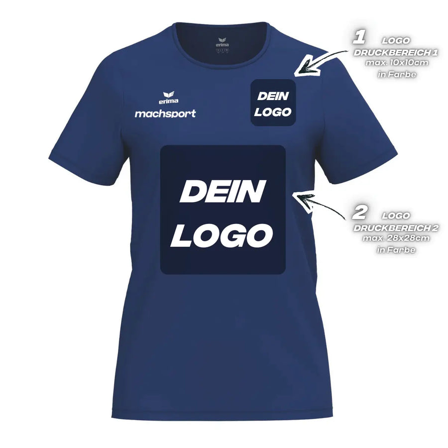 Erima Damenlaufshirt Intro Funktionsteamshirt, new navy - machsport