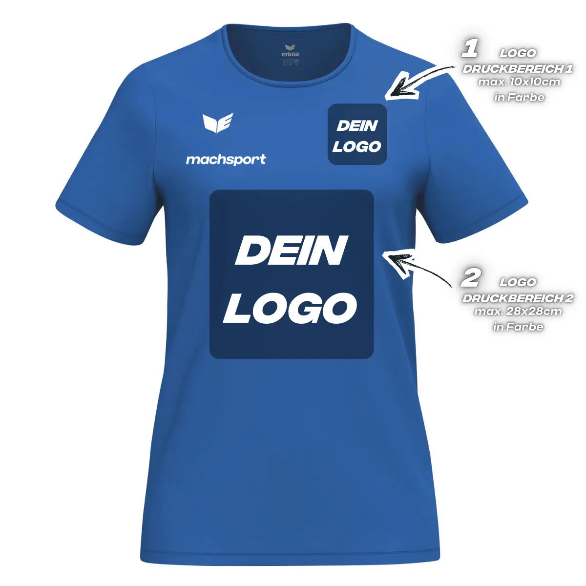 Erima Damenlaufshirt Intro Funktionsteamshirt, new royal - machsport – Bild 