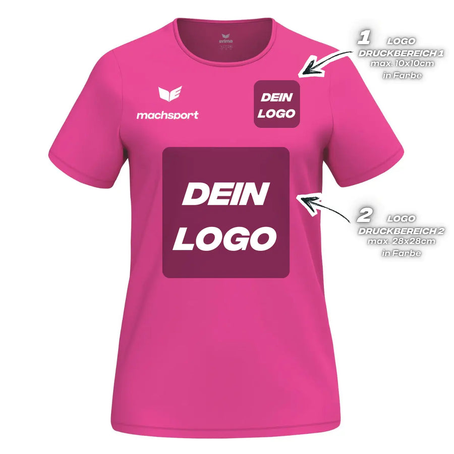 Erima Damenlaufshirt Intro Funktionsteamshirt, pink - machsport
