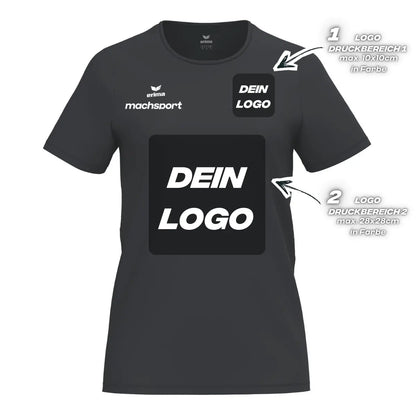 Erima Damenlaufshirt Intro Funktionsteamshirt, schwarz - machsport