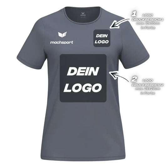 Erima Damenlaufshirt Intro Funktionsteamshirt, slate grey – 34
