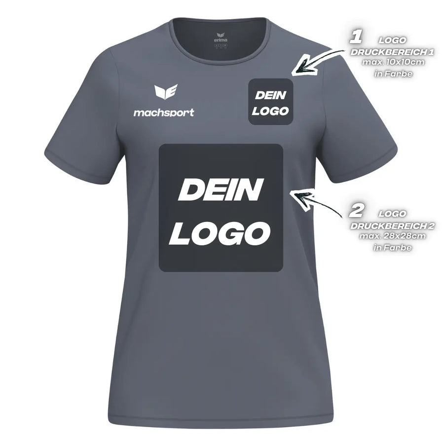 Erima Damenlaufshirt Intro Funktionsteamshirt, slate grey - machsport