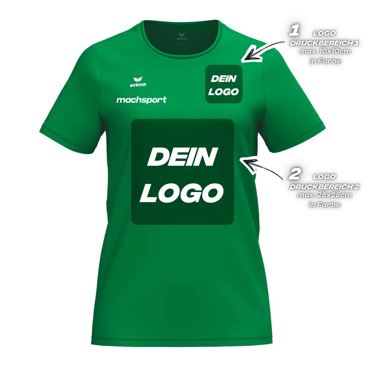 Erima Damenlaufshirt Intro Funktionsteamshirt, smaragd - machsport