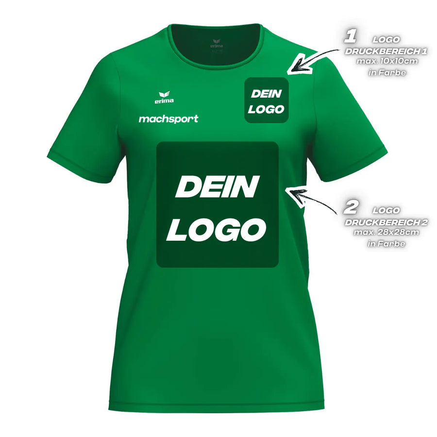 Erima Damenlaufshirt Intro Funktionsteamshirt, smaragd - machsport
