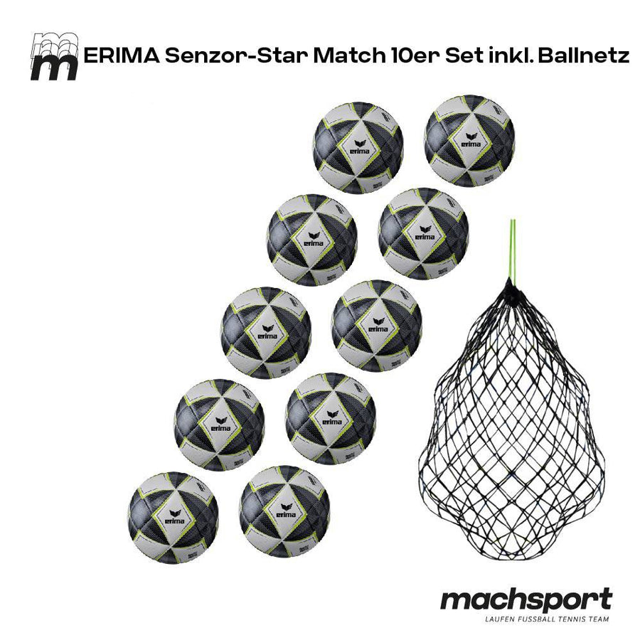 Erima Senzor-Star Match 10er-Set inkl. Ballnetz - machsport