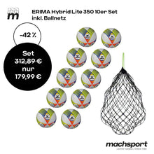 Lade das Bild in den Galerie-Viewer, Erima Hybrid Lite 350 10er-Set inkl. Ballnetz
