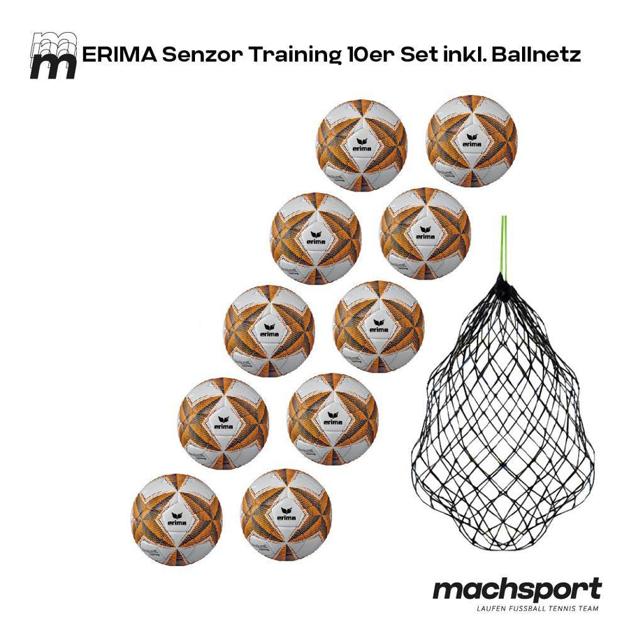 Erima Senzor Training 10er-Set inkl. Ballnetz - machsport