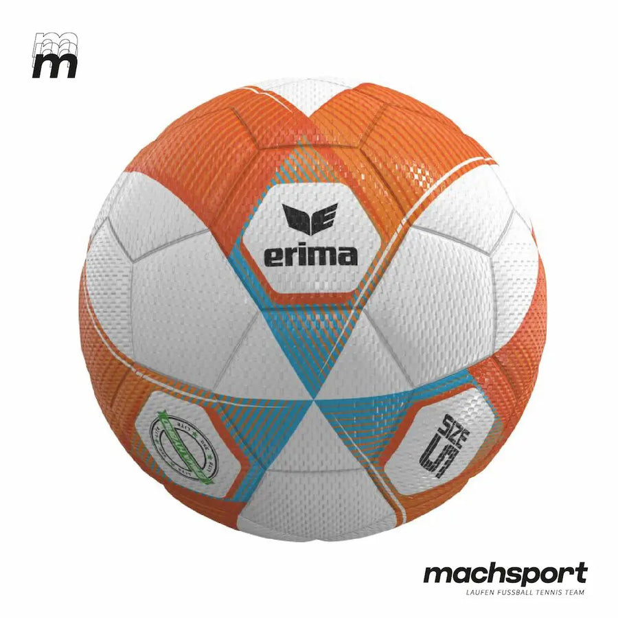 Erima Hybrid Lite 350 Fußball Größe 5, weicher Ball mit schwarzen und weißen Flächen, ideal für Fußballspiele und Training