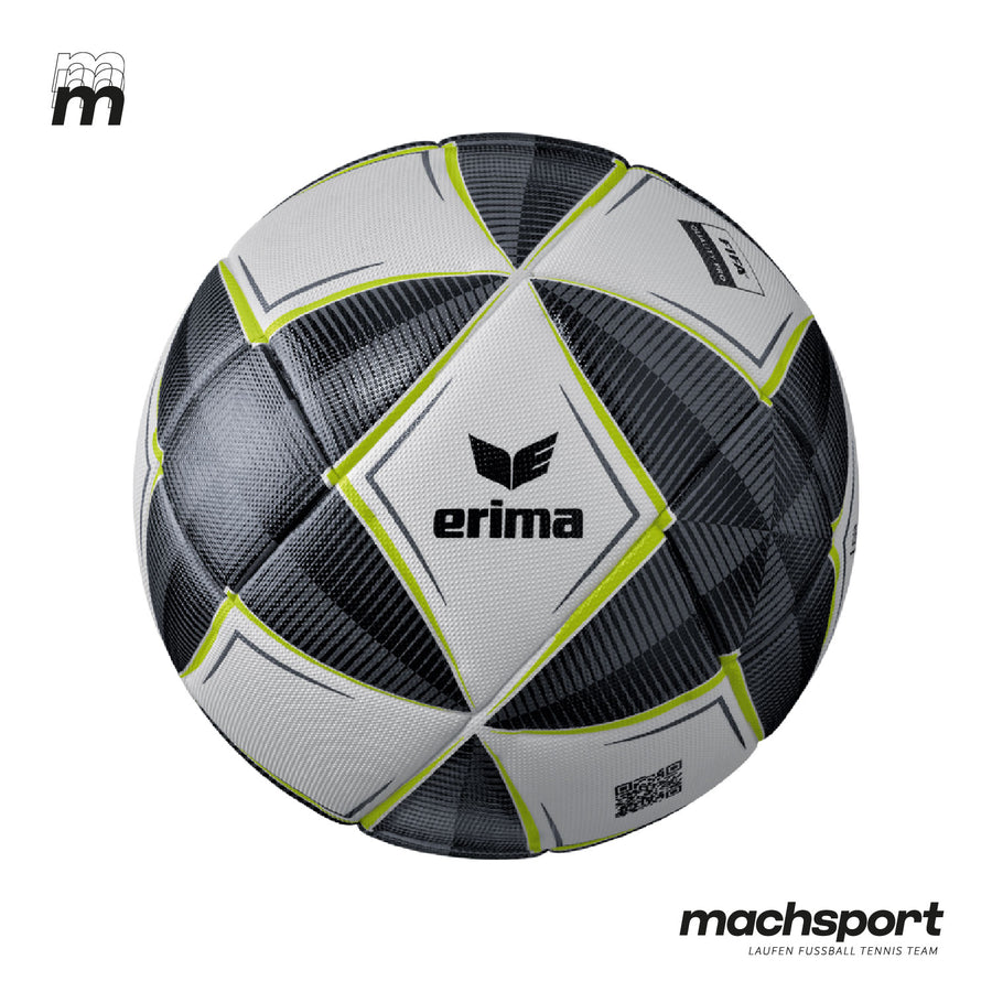 Erima Fußball Senzor-Star Match Größe 5, blauer Fußball mit weißen Mustern, für Fußballsets und Ballaktionen.