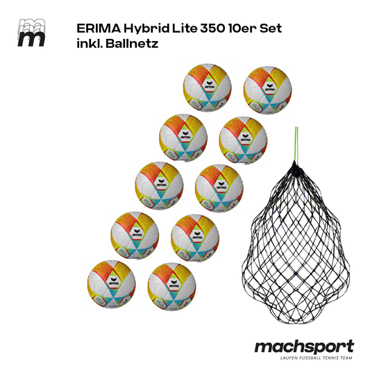 Erima Hybrid Lite 350 10er-Set inkl. Ballnetz – 4