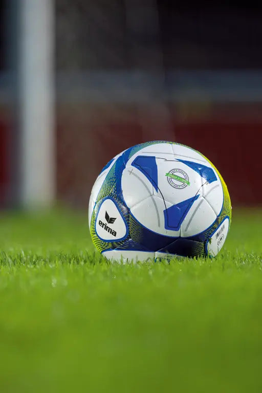 Erima Hybrid Training 10er-Set mit Fußbällen Größe 5 und Ballnetz, geeignet für Fußballtraining und Spiele