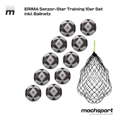 Erima Senzor-Star Training 10er Set inkl. Ballnetz - machsport