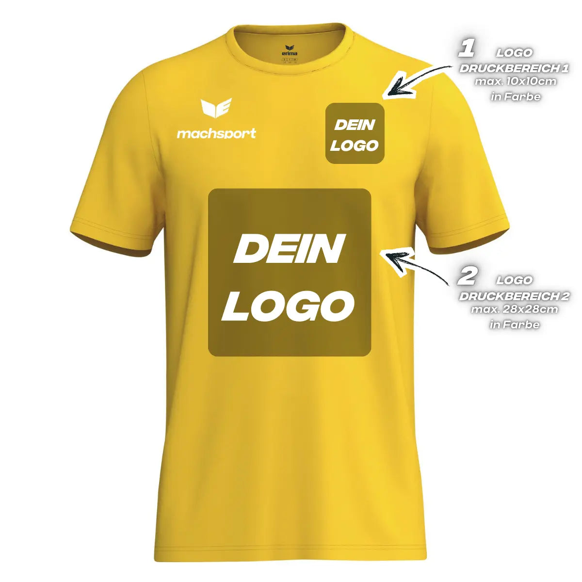 Erima Herrenlaufshirt Intro Funktionsteamshirt, gelb - machsport – Bild 