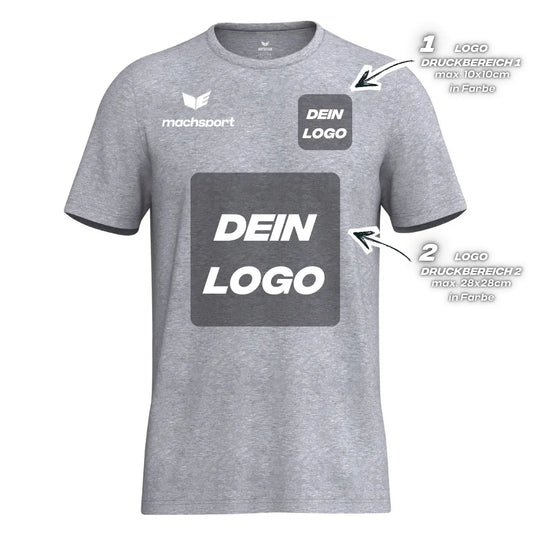 Erima Herrenlaufshirt Intro Funktionsteamshirt, grau melange – S