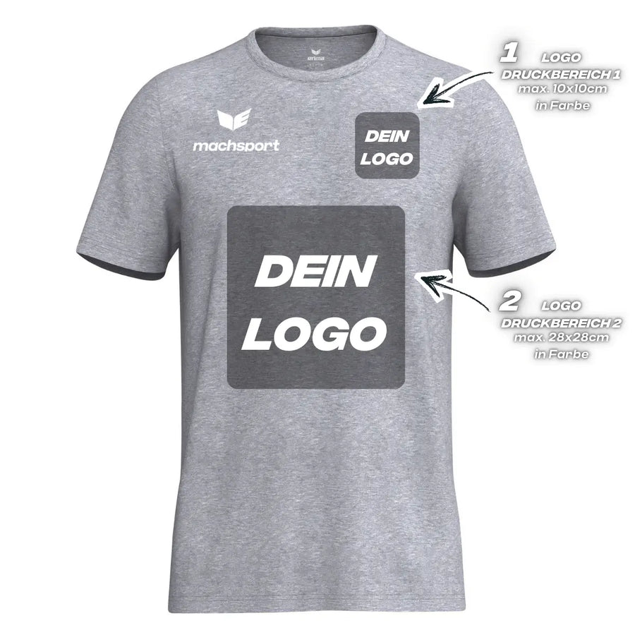 Erima Herrenlaufshirt Intro Funktionsteamshirt, grau melange - machsport