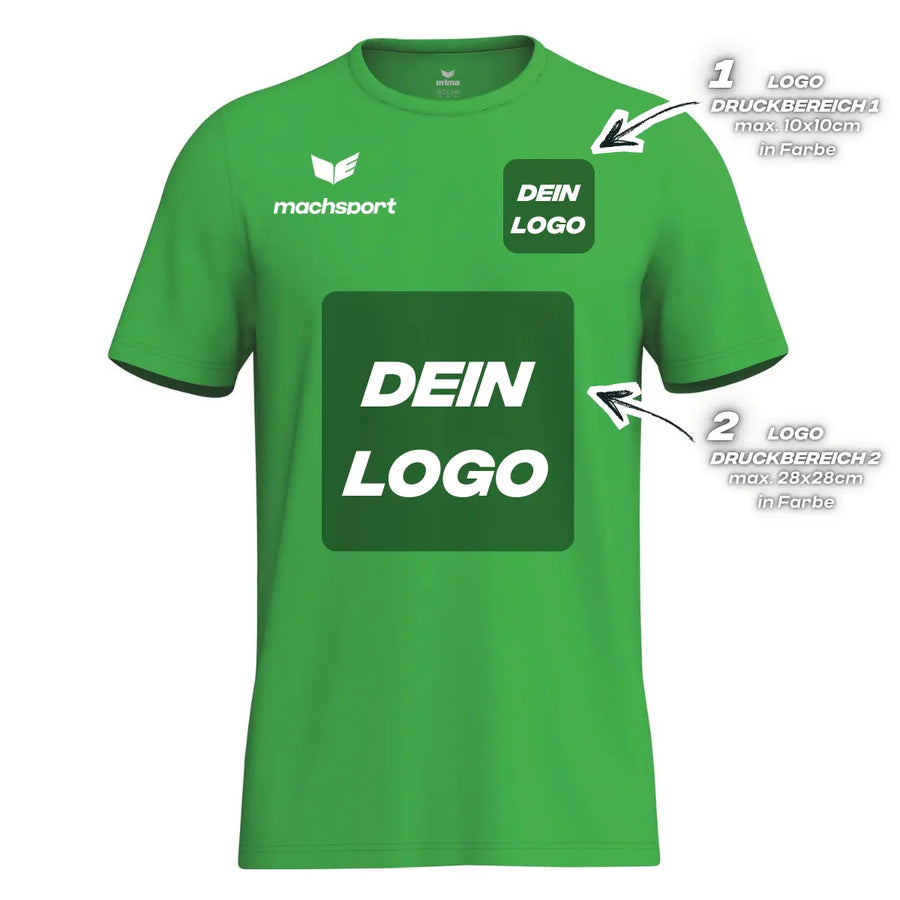 Erima Herrenlaufshirt Intro Funktionsteamshirt, green - machsport