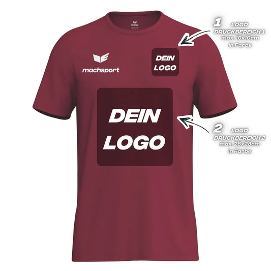 Erima Herrenlaufshirt Intro Funktionsteamshirt, new bordeaux – S