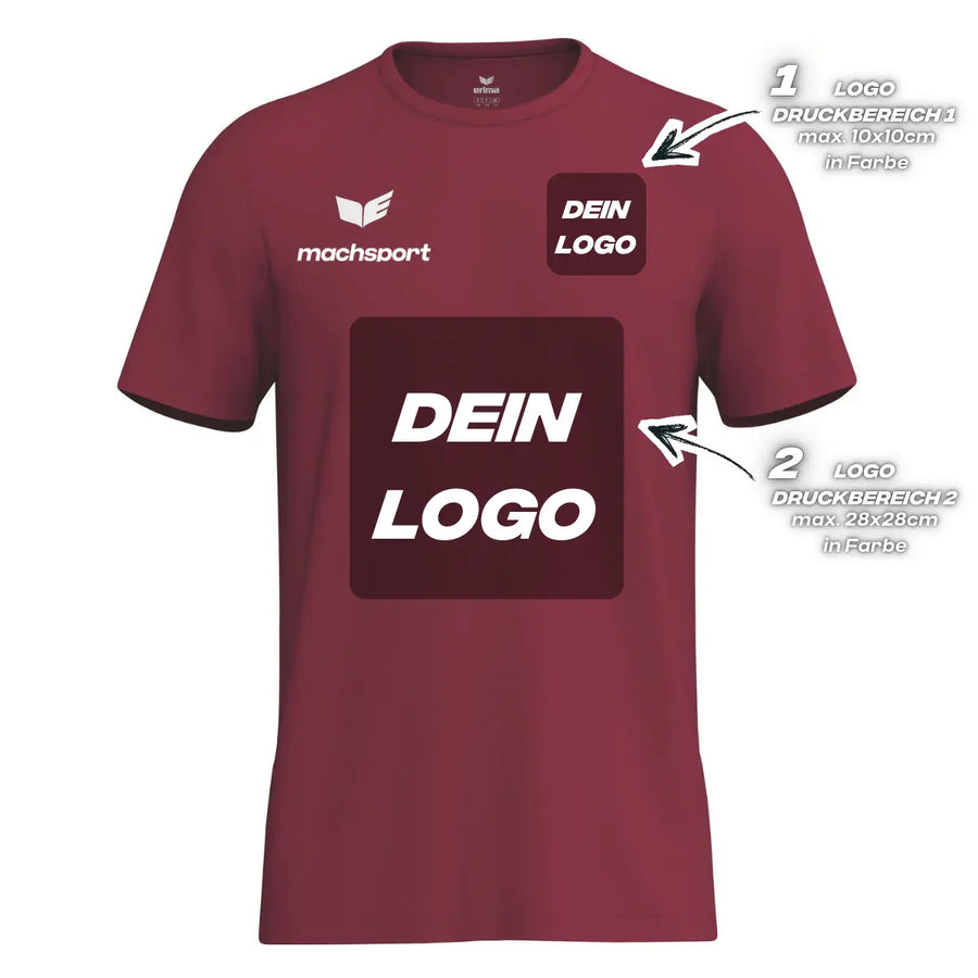Erima Herrenlaufshirt Intro Funktionsteamshirt, new bordeaux - machsport