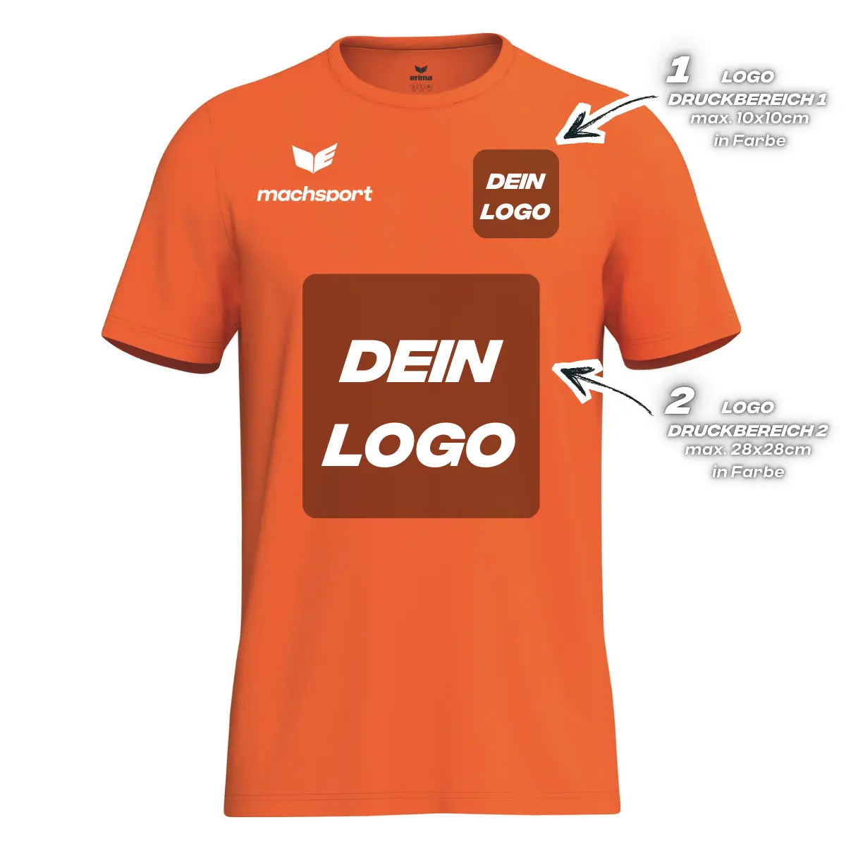 Erima Herrenlaufshirt Intro Funktionsteamshirt, orange - machsport – Bild 