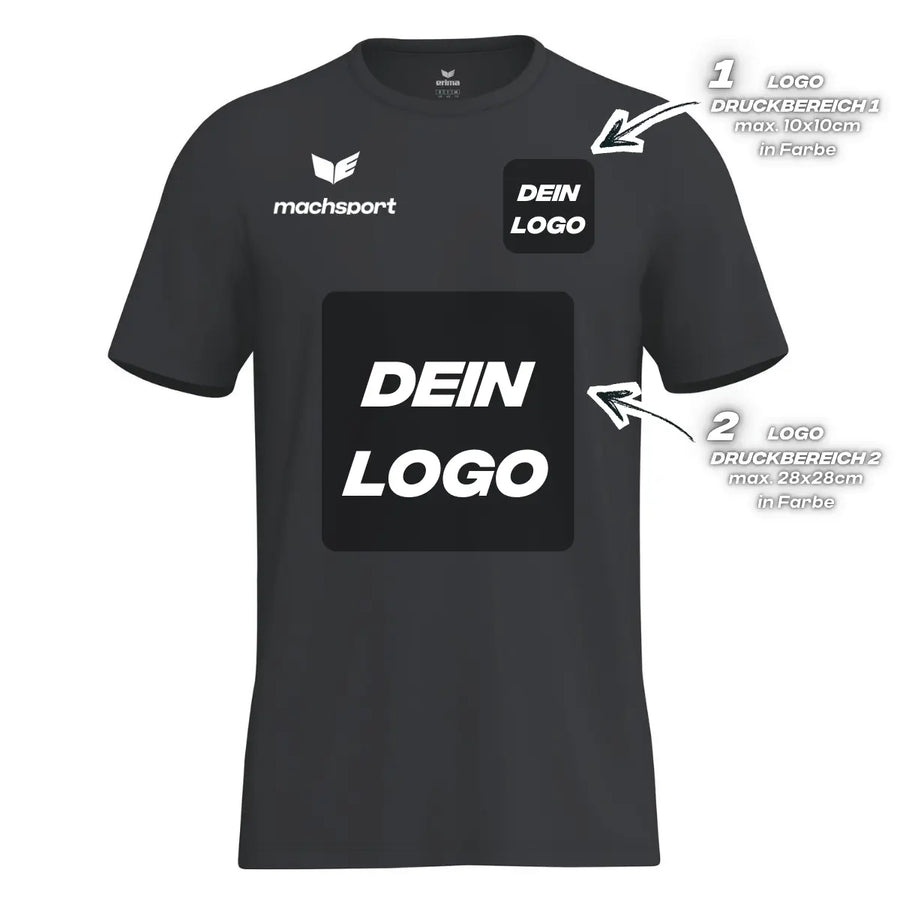 Erima Herrenlaufshirt Intro Funktionsteamshirt, schwarz - machsport