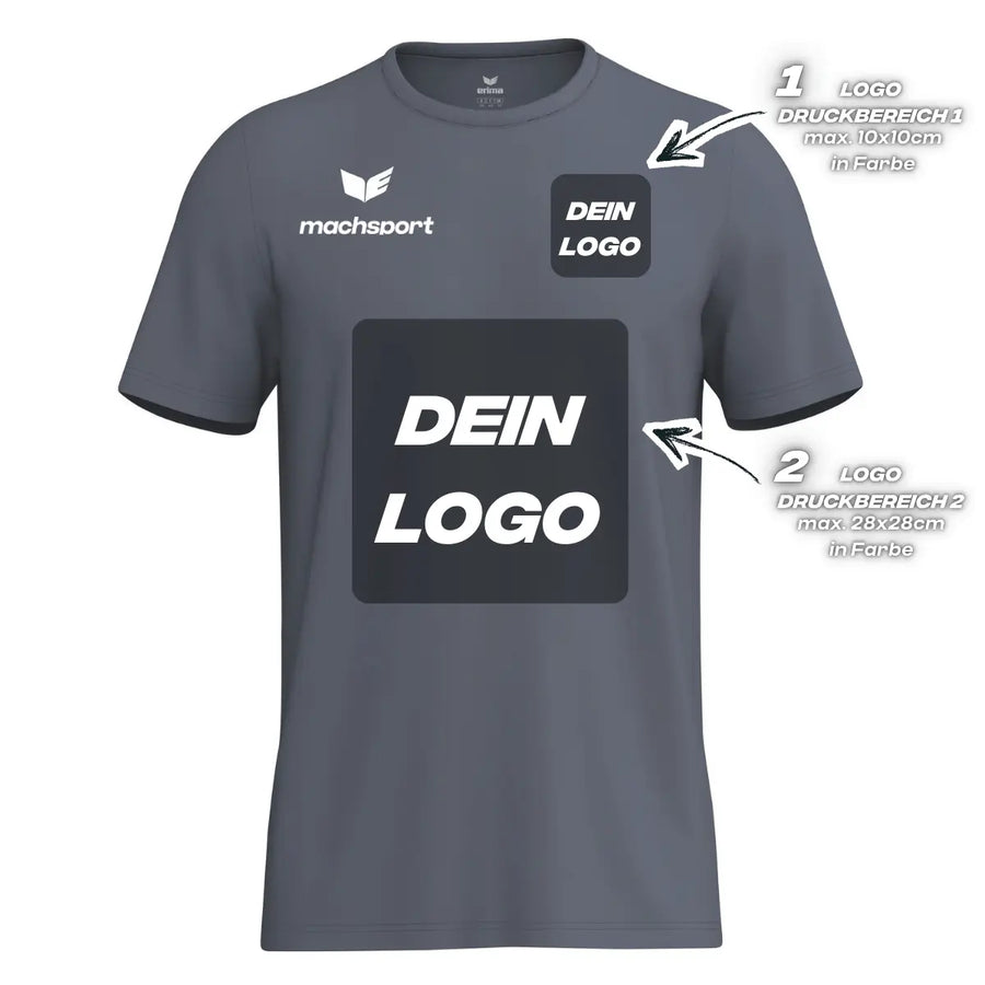 Erima Herrenlaufshirt Intro Funktionsteamshirt, slate grey - machsport