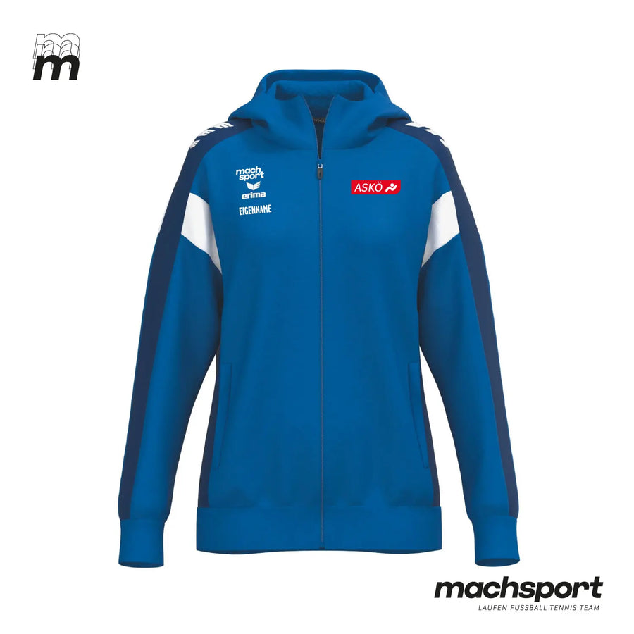 Damen-Wettkampfjacke von Erima für Turnen, Teamsport, mit ASK Nettingsdorf Logo, sportlich und bequem, neu.
