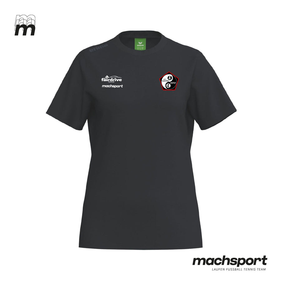 Damen Freizeitshirt von Erima für Teamsport, mit ASKÖ Judo Leonding Logo und sportlichem Design.