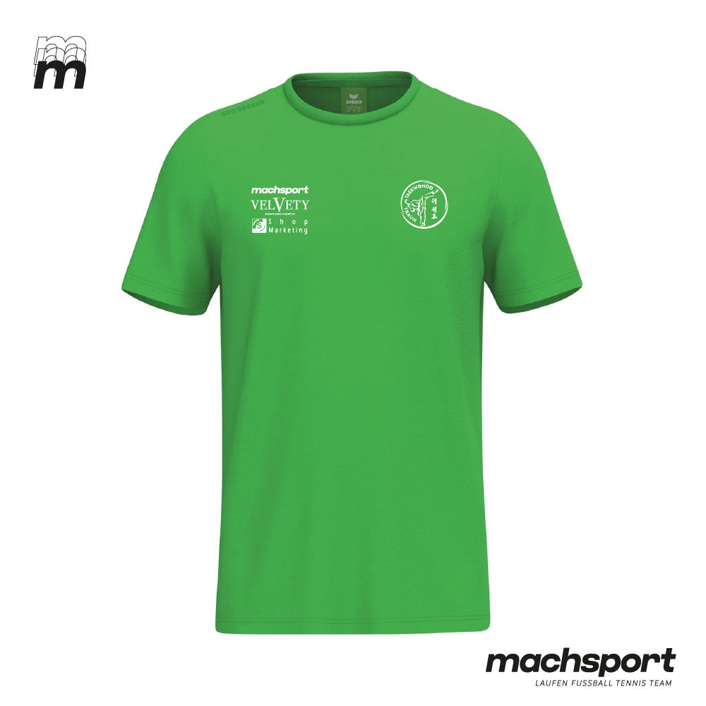 Graues ASKÖ Taekwondo Traun T-Shirt von Erima, Teamsport, vorne sichtbar, ideal für Taekwondo-Training und Teamsport. – Bild 