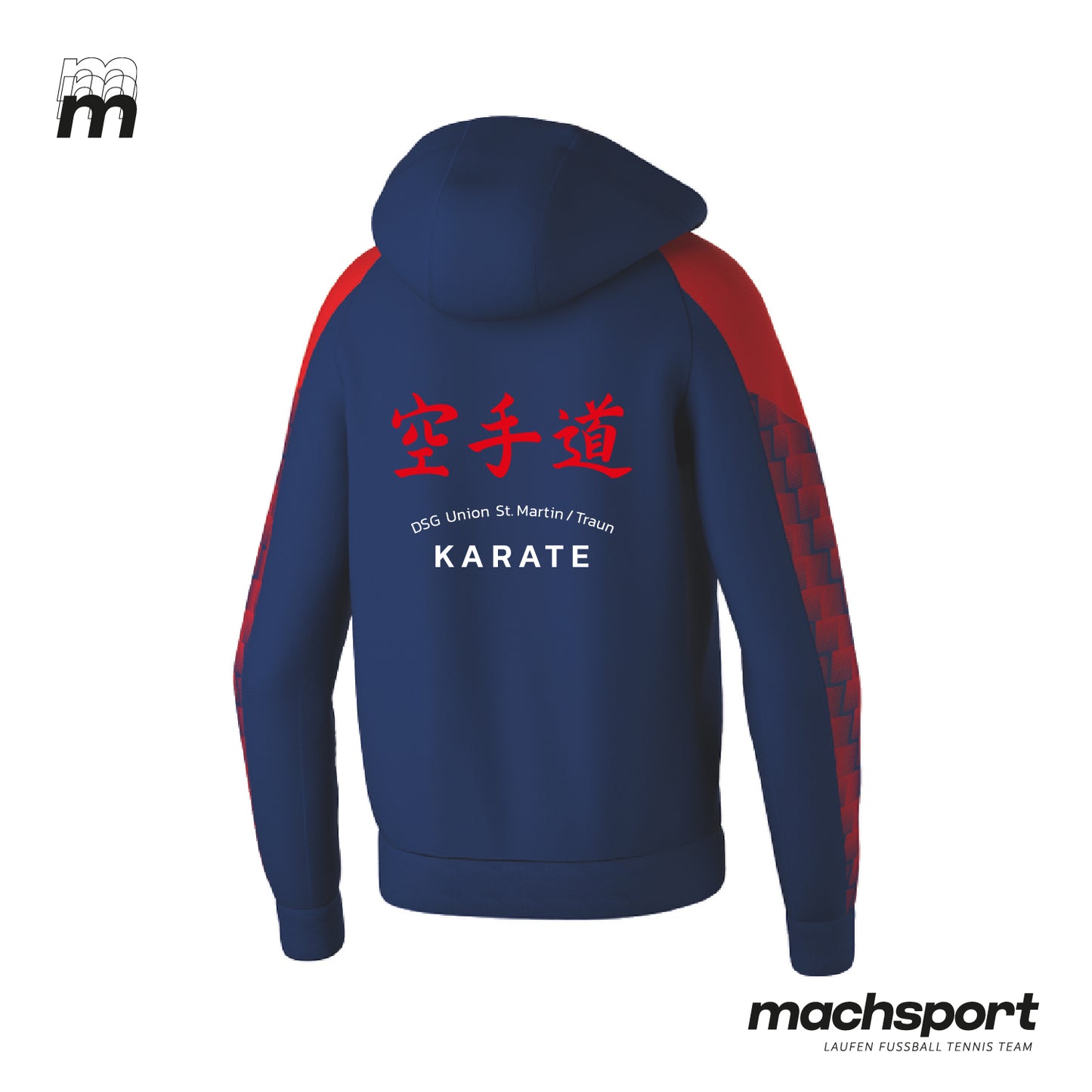 DSG Union St. Martin/Traun - Sektion Karate Trainingsjacke mit Kapuze inkl. Rückenlogo - machsport