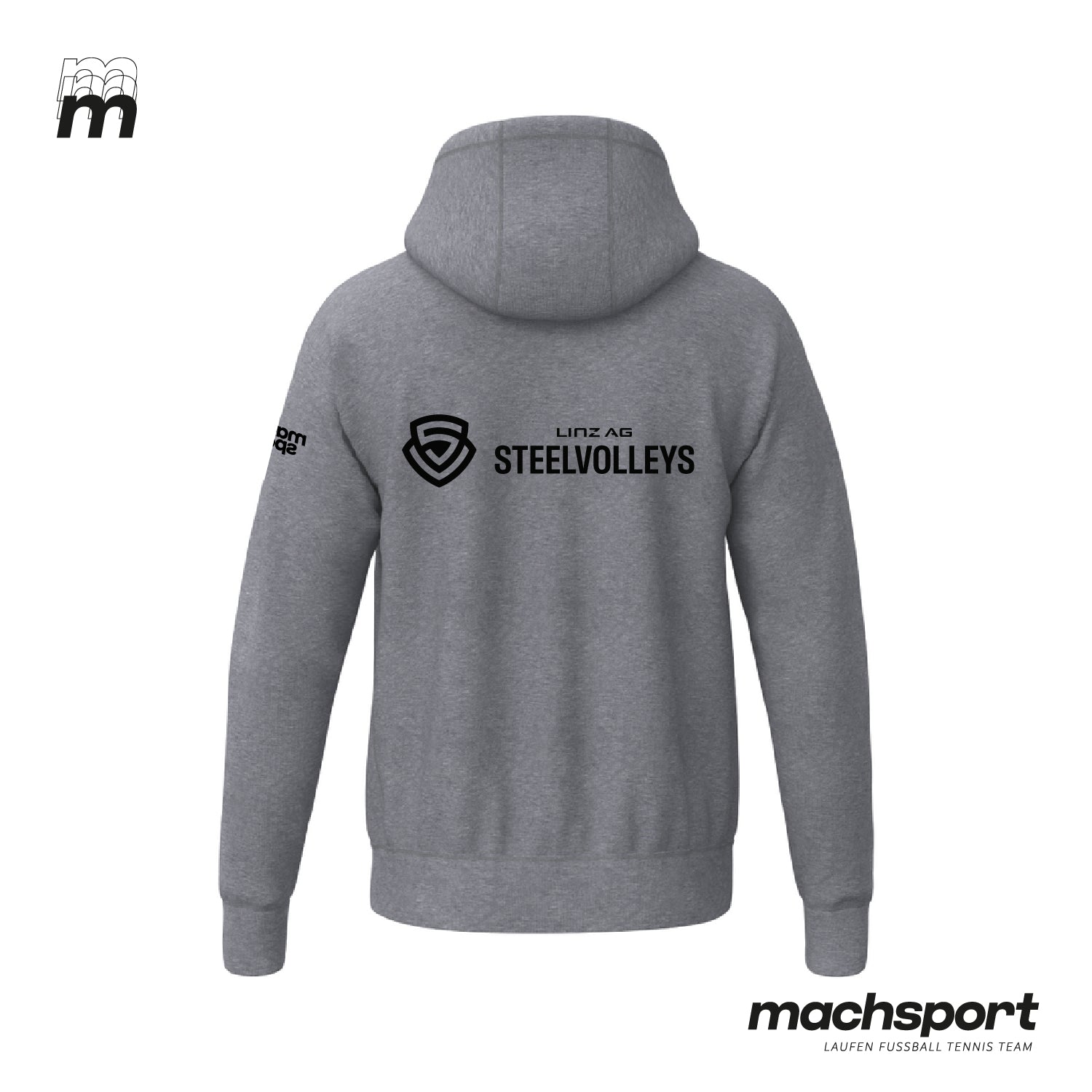 LINZ AG Steelvolleys Hoody grau - machsport – Bild 