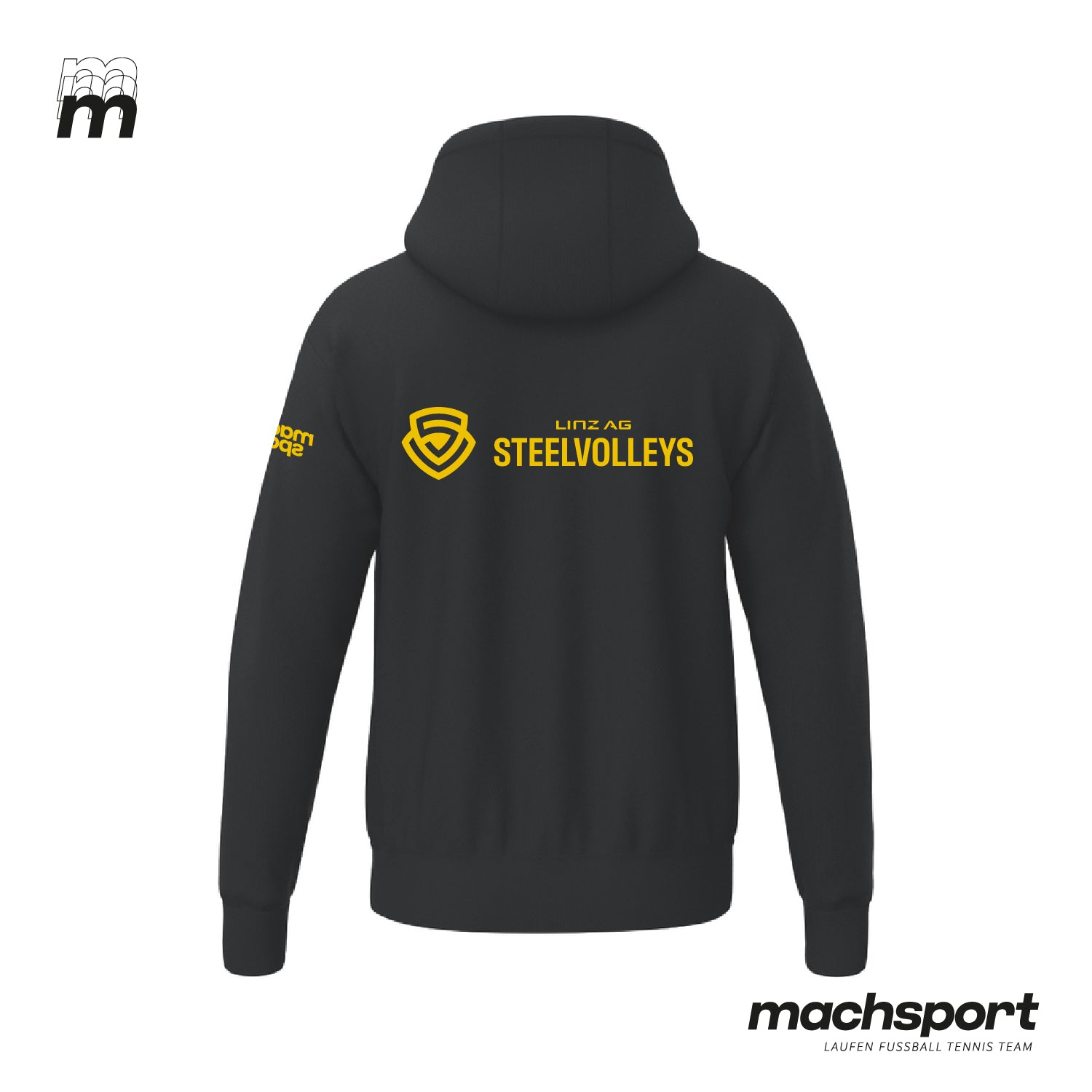 LINZ AG Steelvolleys Hoody schwarz - machsport – Bild 