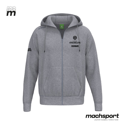 LINZ AG Steelvolleys Zip-Hoody grau - machsport