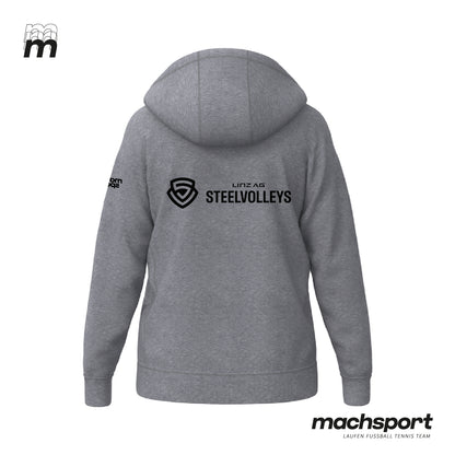 LINZ AG Steelvolleys Zip-Hoody grau Damen - machsport