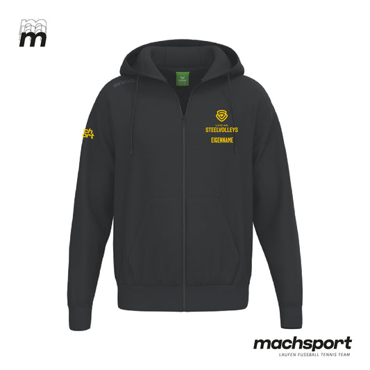 LINZ AG Steelvolleys Zip-Hoody schwarz – 128