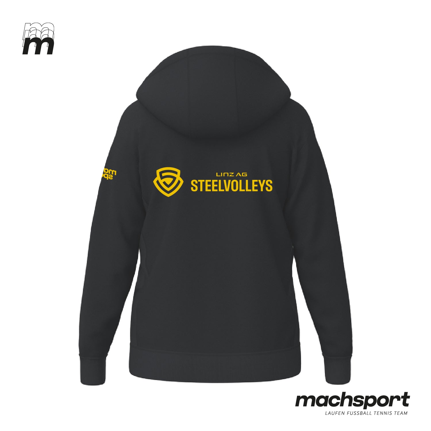 LINZ AG Steelvolleys Zip-Hoody schwarz Damen - machsport – Bild 