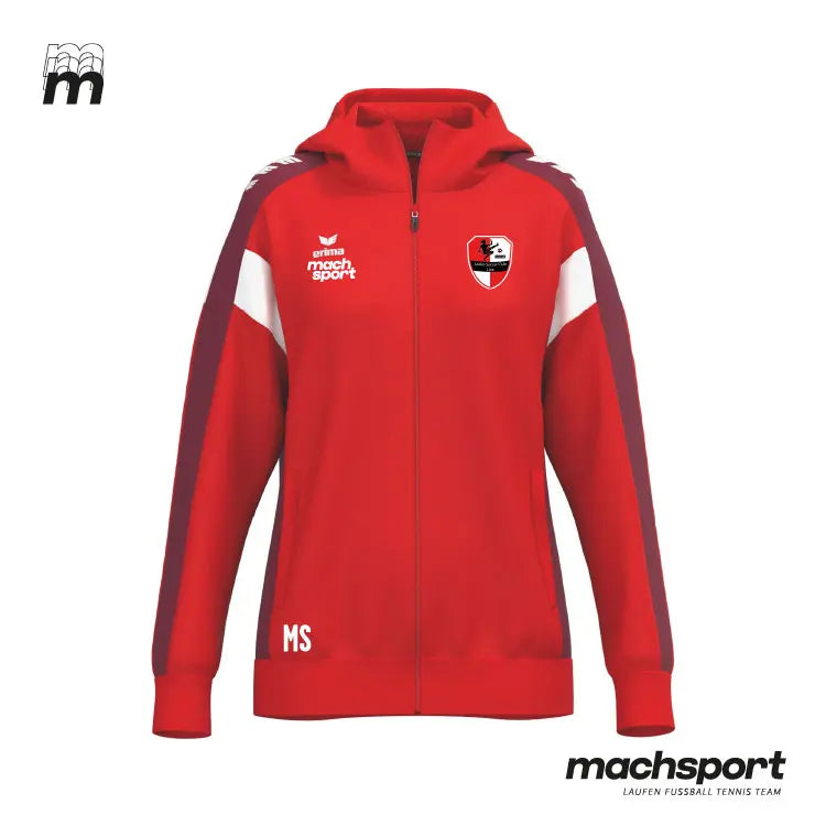 Damen Trainingsjacke von Erima für Teamsport, LSC Linz mit Kapuze, aus bequemem Material, sportlich und funktional.