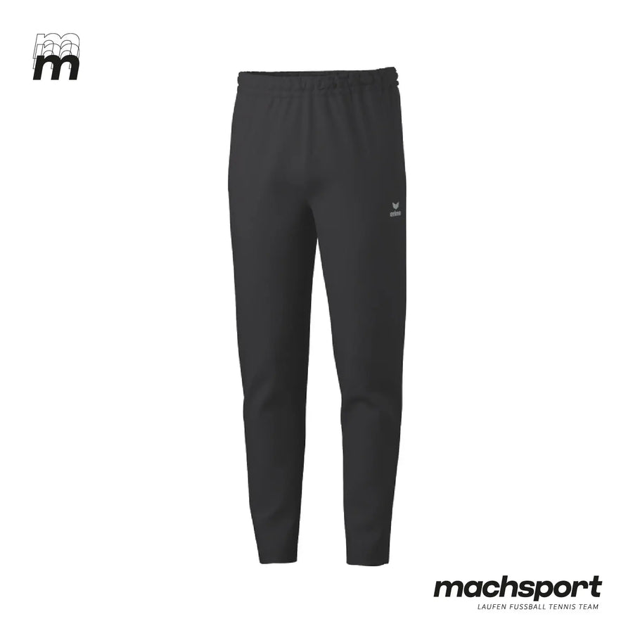 Erima MUTS Präsentationshose für Teamsport, bequeme schwarze Trainingshose mit elastischem Bund und Logo-Details.
