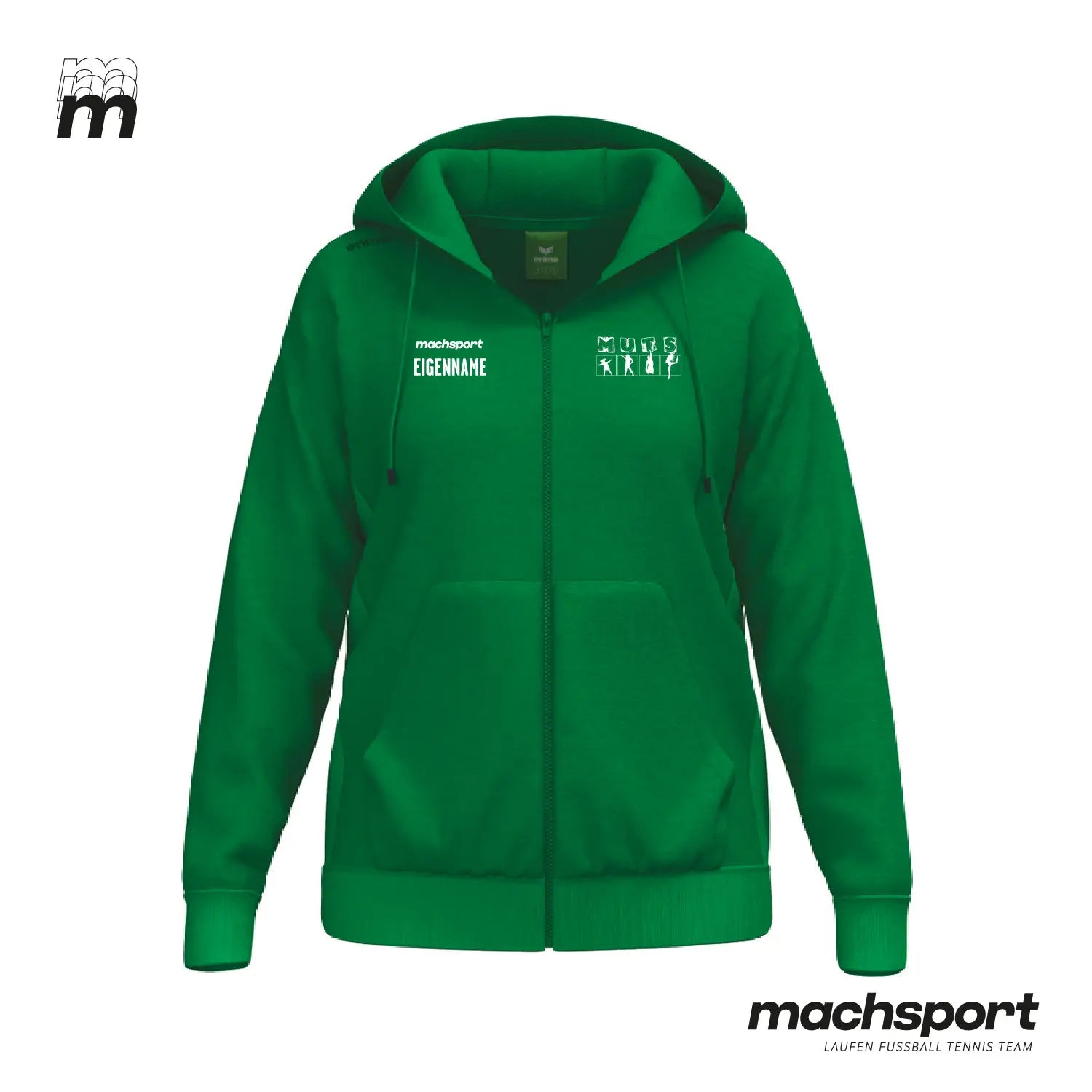 MUTS Zip-Hoodie grün Damen - machsport – Bild 