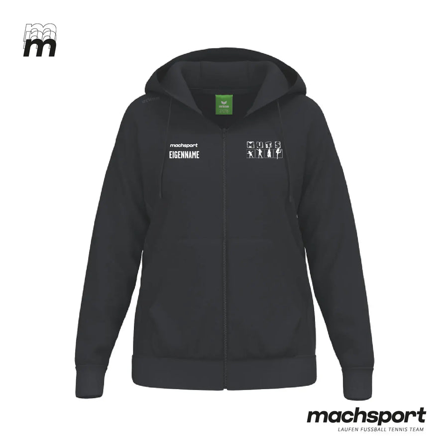 MUTS Zip-Hoodie schwarz Damen - machsport