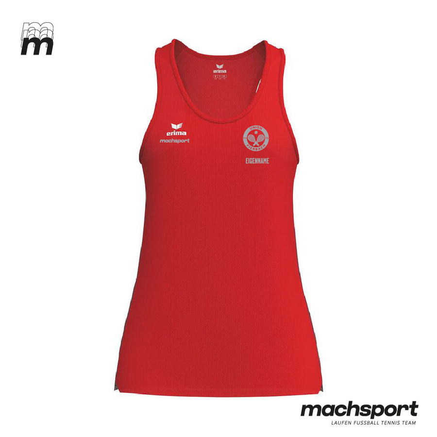 Weißes Erima Tennis Tanktop für Damen im Teamsport, leicht und atmungsaktiv, ideal für Tennis und sportliche Aktivitäten.