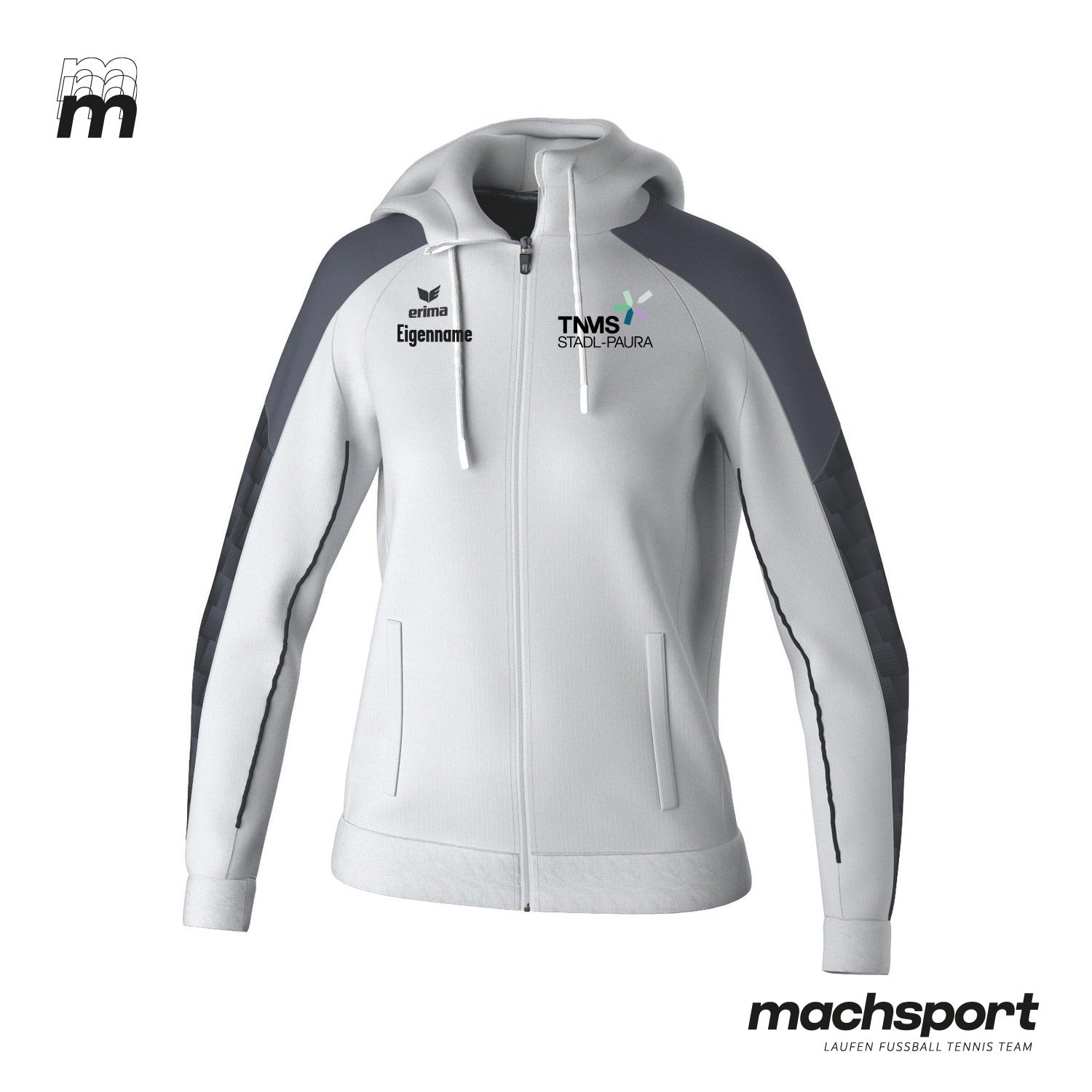TNMS Stadl-Paura Damen Trainingsjacke mit Kapuze - machsport – Bild 